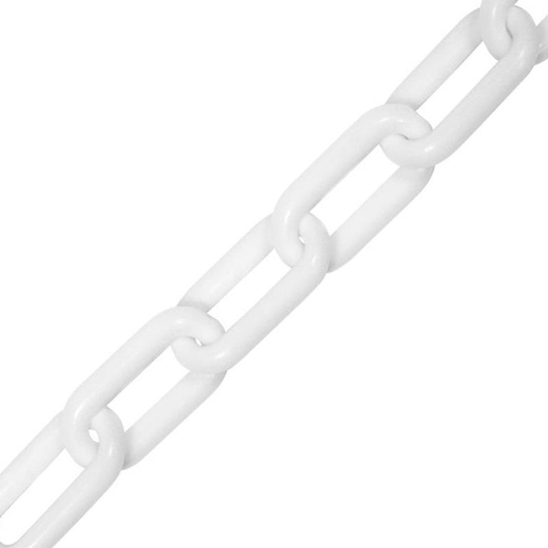 Cadena de plástico de eslabones cortos Securit blanca