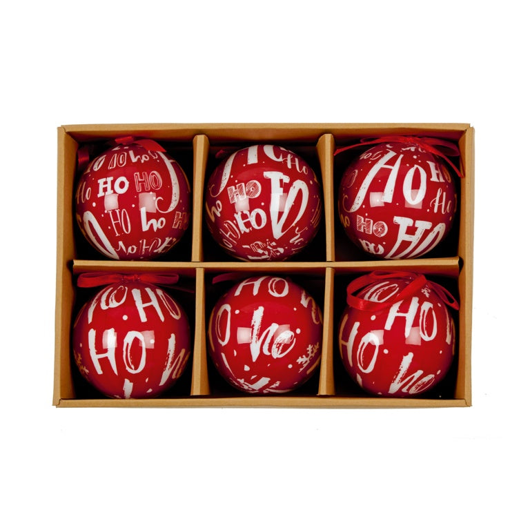 Premier Red Ho Ho Ho Decoupage Balls