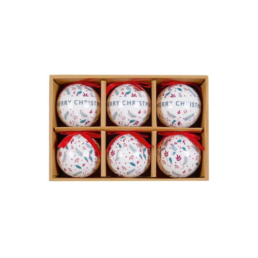 Premier 75mm Holly Berry Design Decoupage Balls