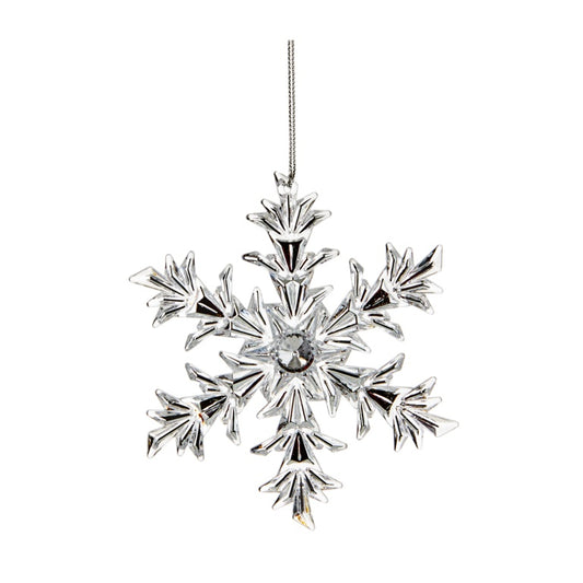 Premier Silver Snowflake Hanging Decoration