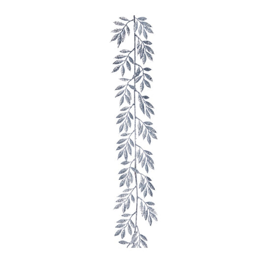 Premier Silver Glitter Leaf Garland