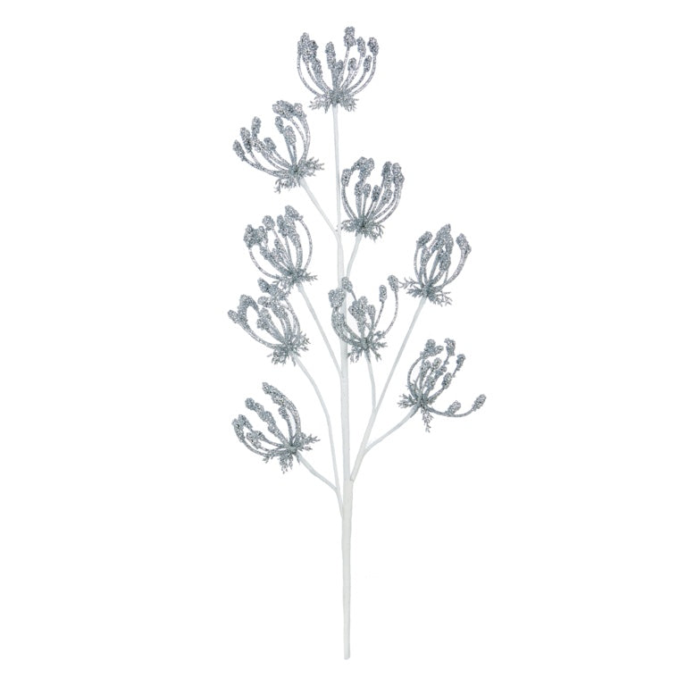 Premier Silver Glitter Flower Stem