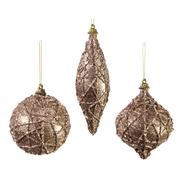 Premier Champagne Gold Glitter Bauble