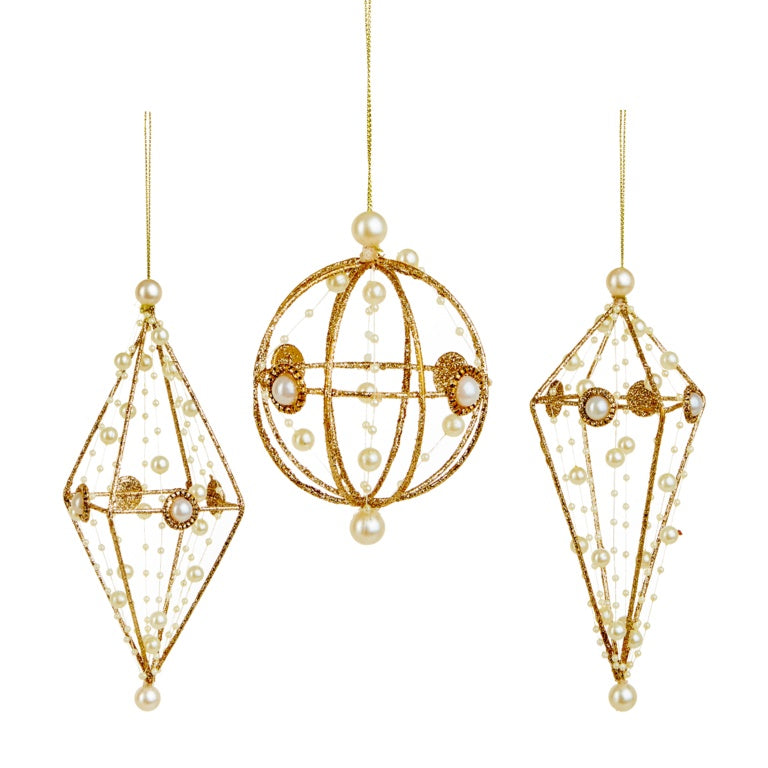 Premier Wire With Pearls Hanging Decoration