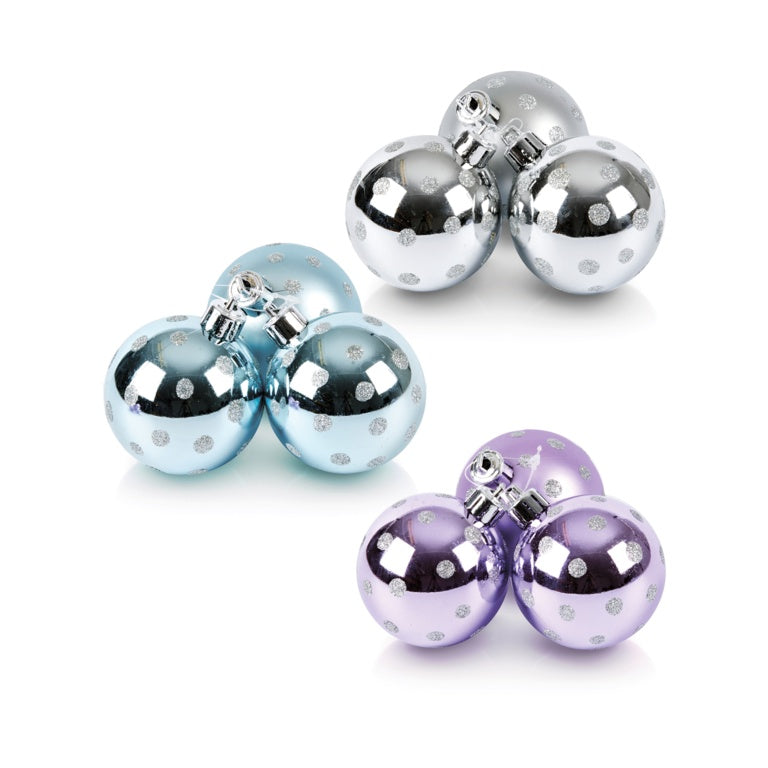 Premier 60mm Spots Bauble Cluster