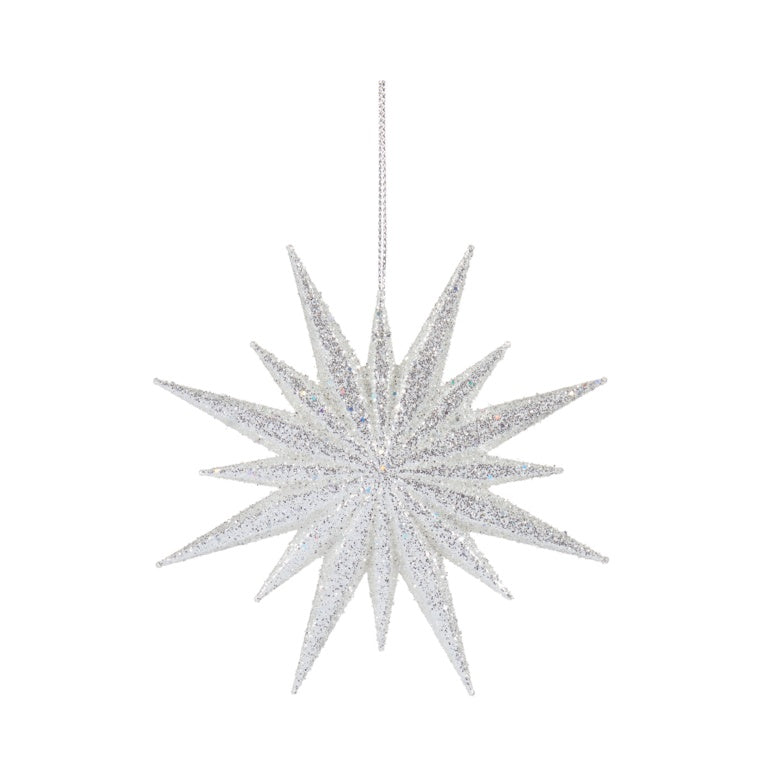 Premier Silver Star Hanging Decoration