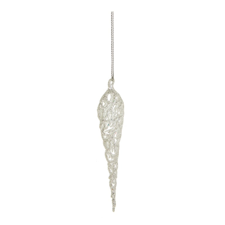 Premier Silver Icicle Hanging Decoration