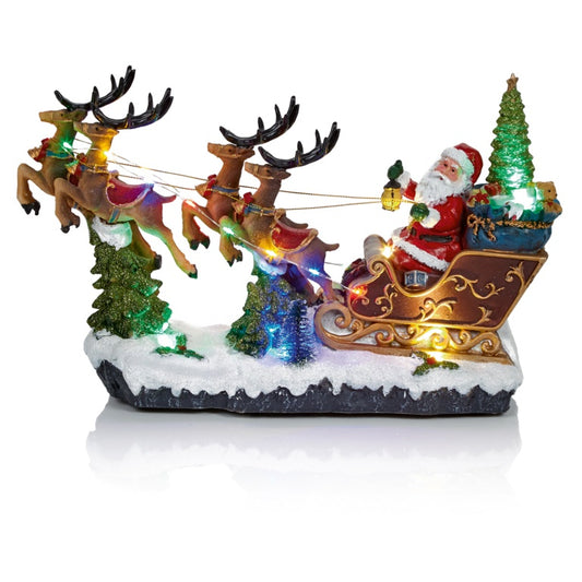 Premier Lit Musical Santa Riding Sleigh