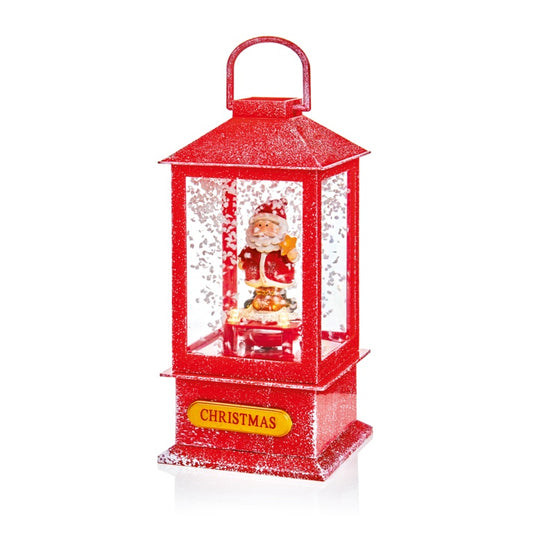 Premier Lit Red Musical Snowing Lantern