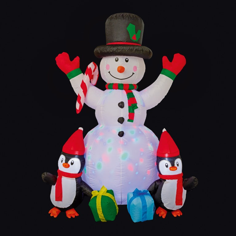 Premier Inflatable Snowman & Penguins