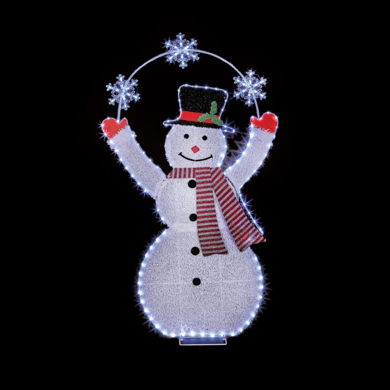 Premier Snowman & Snowflake Tinsel Rope Light