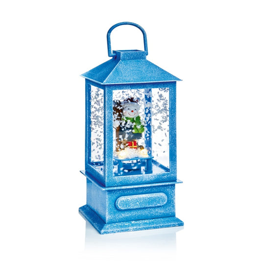 Premier Lit Blue Musical Snowing Lantern