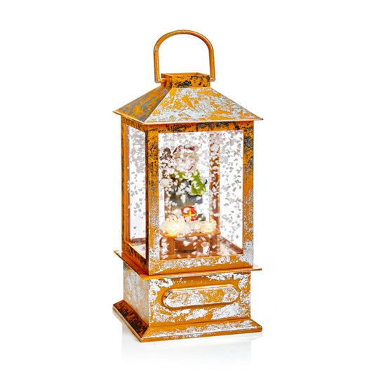 Premier Lit Gold Musical Snowing Lantern