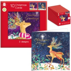 Gift Maker Square Watercolour Deer Cards