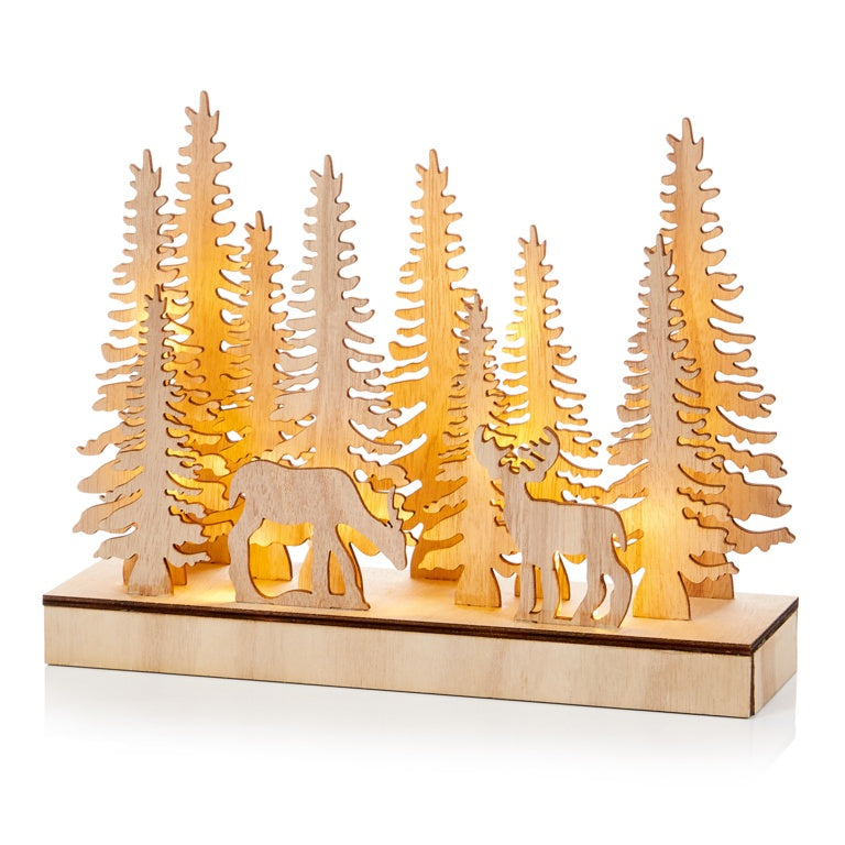 Premier Lit Wooden Forest With Deers