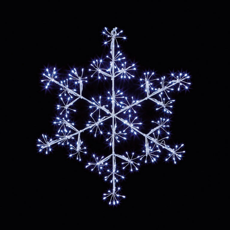 Premier Silver Snowflake With White LEDs