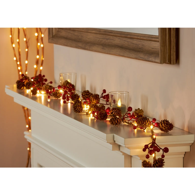 Premier Red Berry & Pinecone Garland