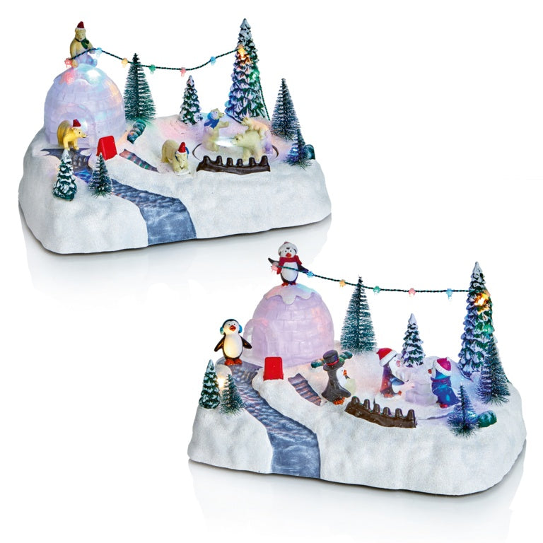 Premier Lit Animated Winter Scene With Igloo