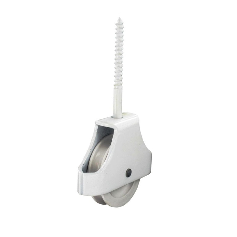 Securit Single Screw-In Pulley White