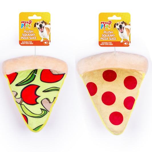 Pets at Play Squeaky Plush Pizza Slice