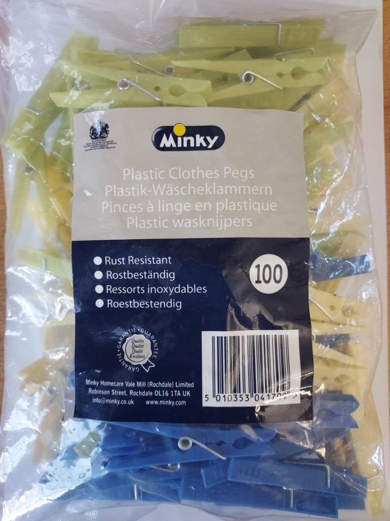 Minky 100 Pack Pegs