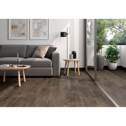 Gres porcelánico efecto madera Prissmacer Galia Wenge 25 x 70 cm
