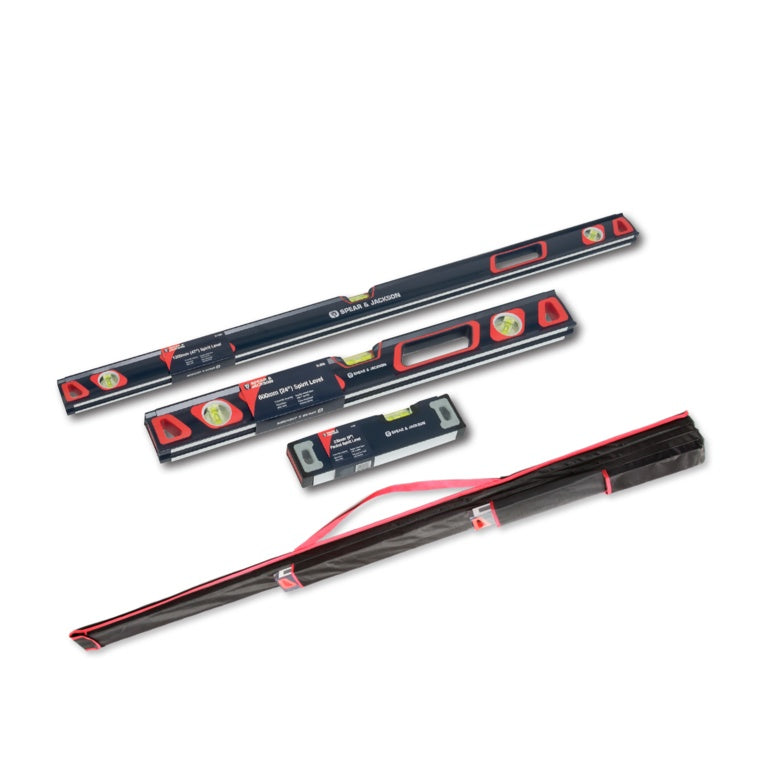 Spear & Jackson Spirit Level & Bag 3 Piece