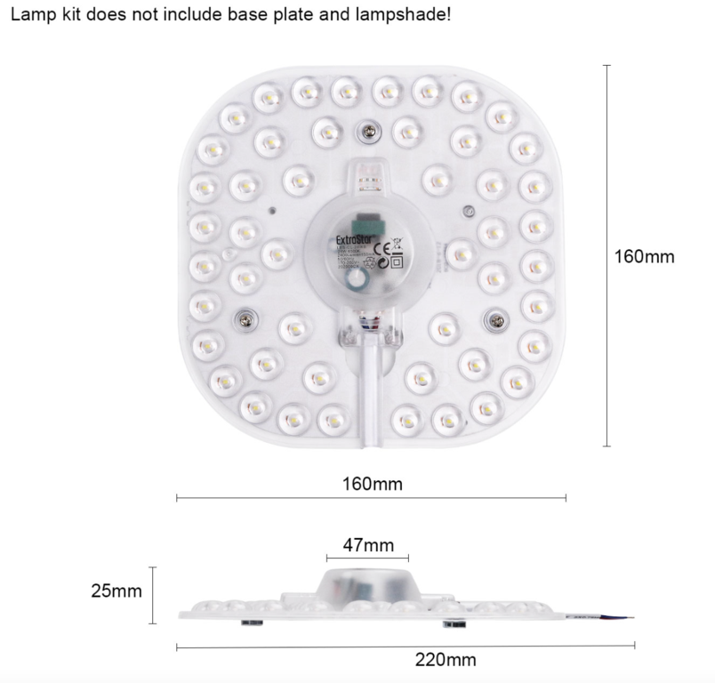 Extrastar Ceiling Light Module 2 D Fitting