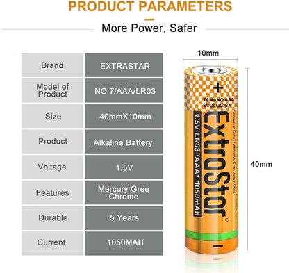 Extrastar Special Duration Batteries 1.5v AAA