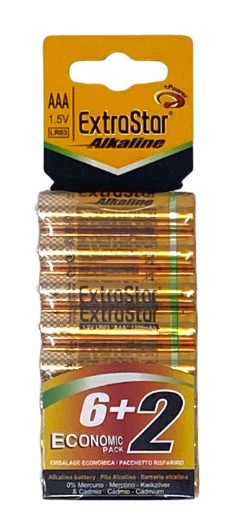 Extrastar Alkaline Batteries 1.5v Aaa