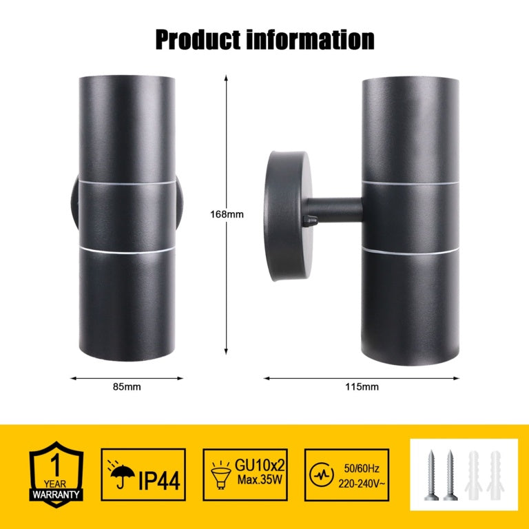 Extrastar Outdoor Up & Down Double Wall Light