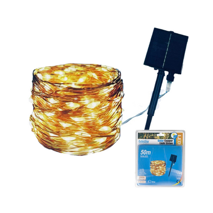 Cadena de luz LED solar de cobre Extrastar