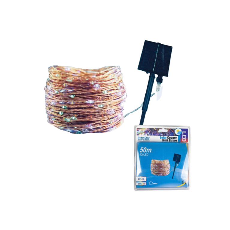 Cadena de luz LED solar de cobre Extrastar