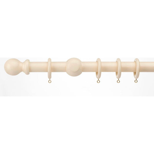 Terminal Bola Universal Poste Madera Crema