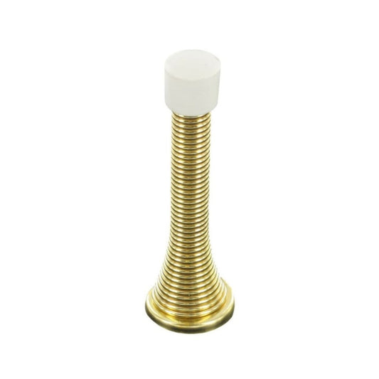 Securit Brass Plated Spring Door Stop