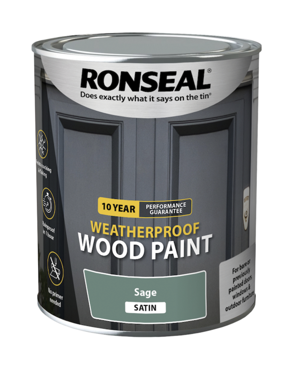 Peinture pour bois satinée résistante aux intempéries, 10 ans, Ronseal