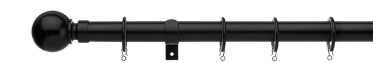 Universal Metal Curtain Pole Ball Black 28mm