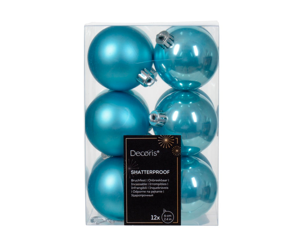 Kaemingk Shatterproof Bauble Sugar Blue