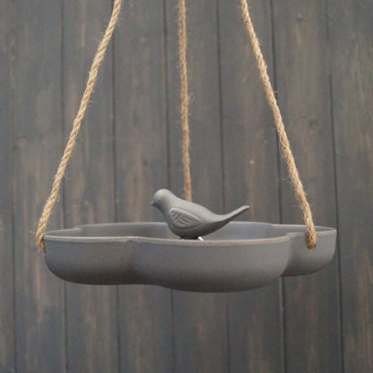 Earthy Sustainable Hanging Bird Bath Feeder