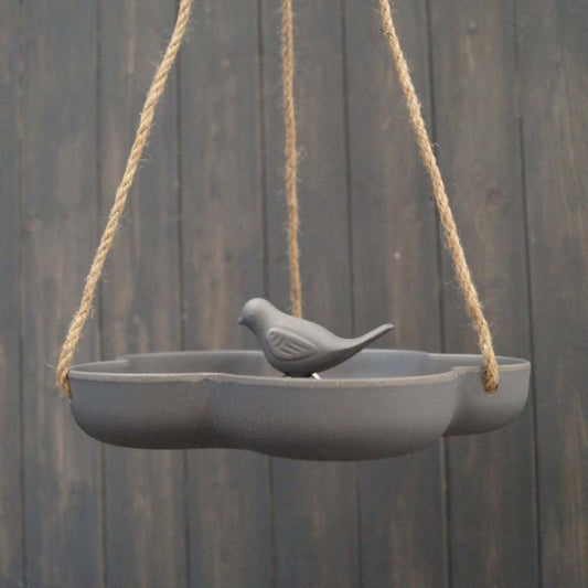 Earthy Sustainable Hanging Bird Bath Feeder