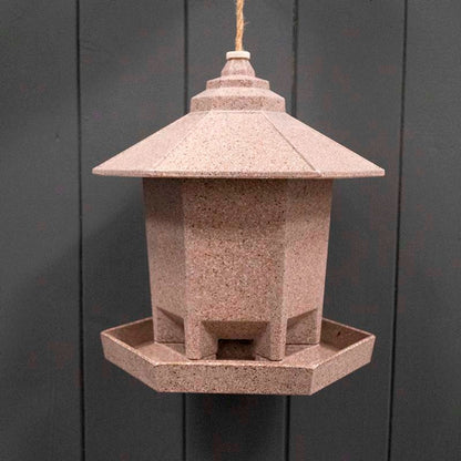 Earthy Sustainable Hexagon Bird Feeder