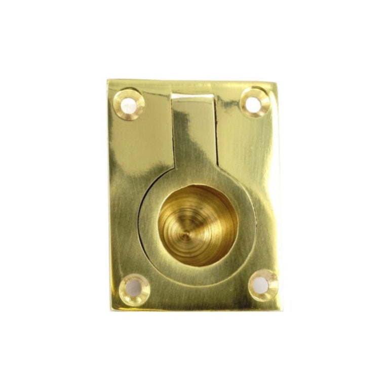 Securit Brass Flush Ring Handle