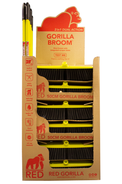 Red Gorilla Broom Box Deal 50cm Stand of 18
