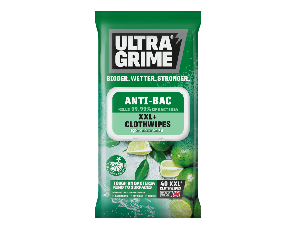 Toallitas de tela antibac Ultragrime Life, paquete de 40