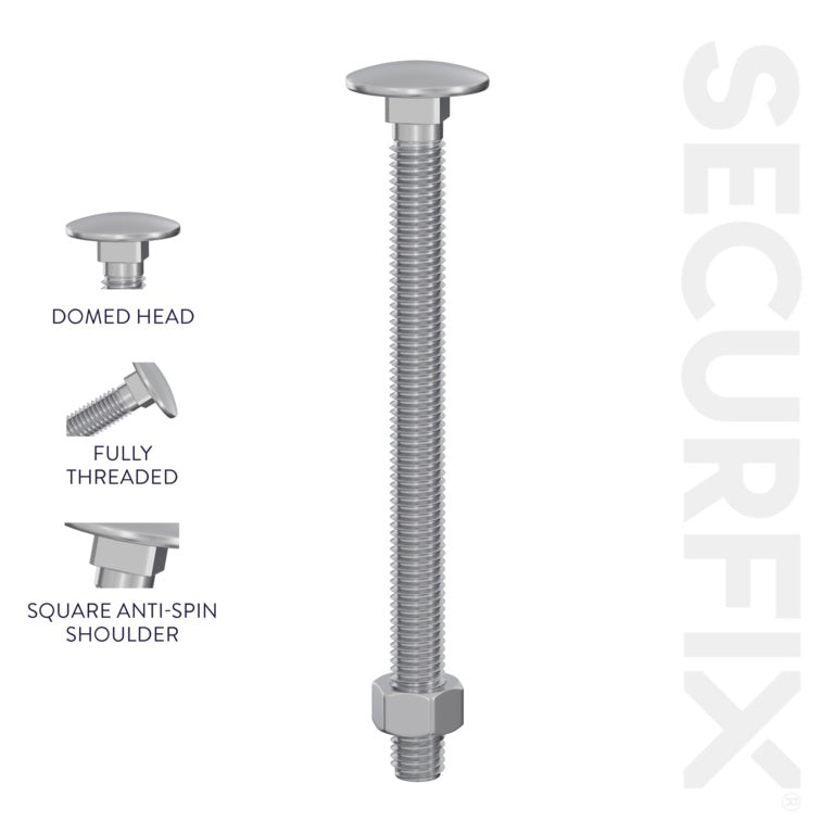 Securfix Trade Pack Carriage Bolt 20 Pack