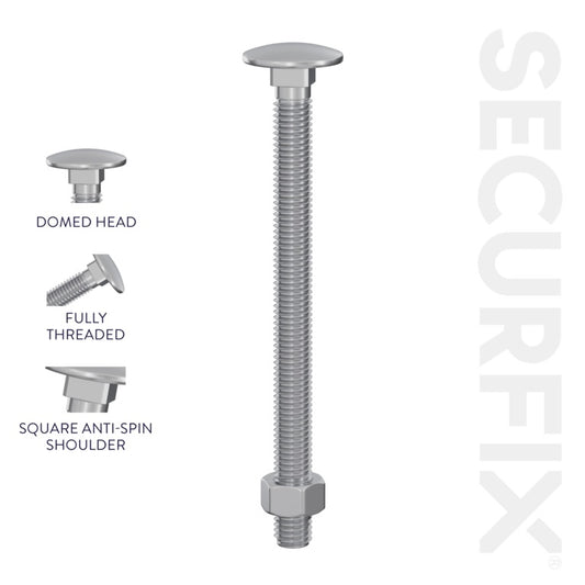Securfix Trade Pack Carriage Bolt 20 Pack