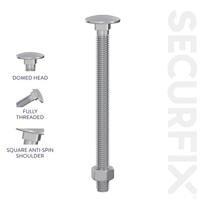 Securfix Carriage Bolt 5 Pack