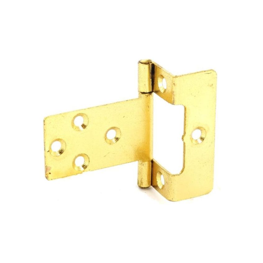 Securit Flush Hinges 5/8" Cranked Brass Plated (Pair)