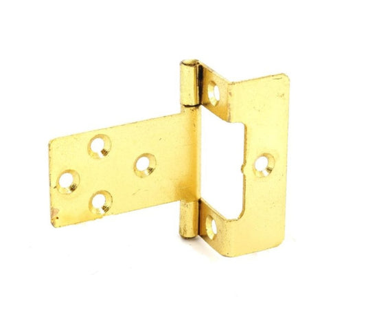 Securit Flush Hinges 5/8" Cranked Brass Plated (Pair)