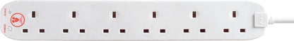 Masterplug Surge Protected Extension Lead 6 Gang